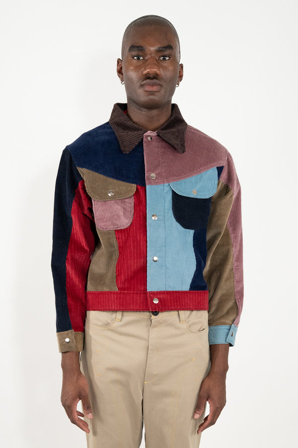 Colorblock Corduroy Jacket