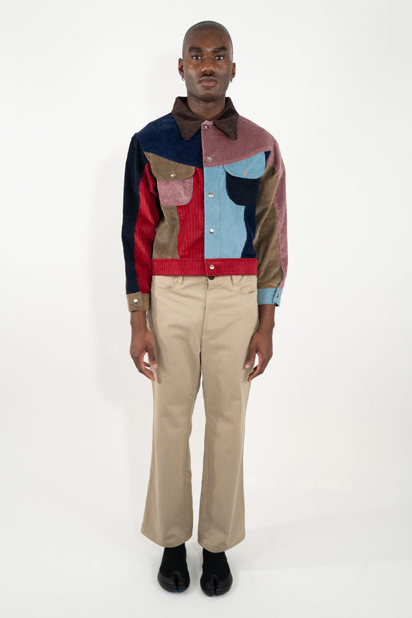 Colorblock Corduroy Jacket