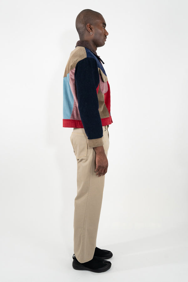 Colorblock Corduroy Jacket