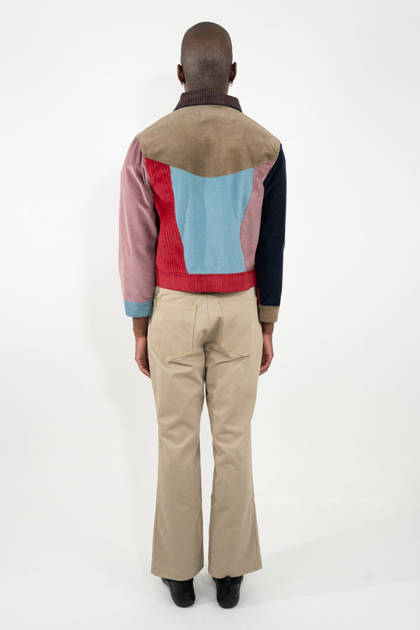 Colorblock Corduroy Jacket