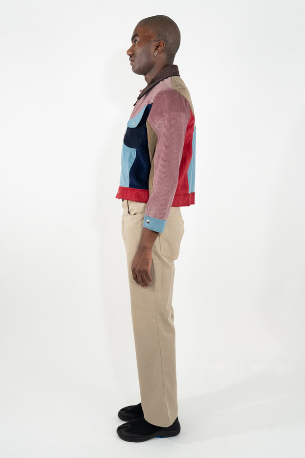 Colorblock Corduroy Jacket