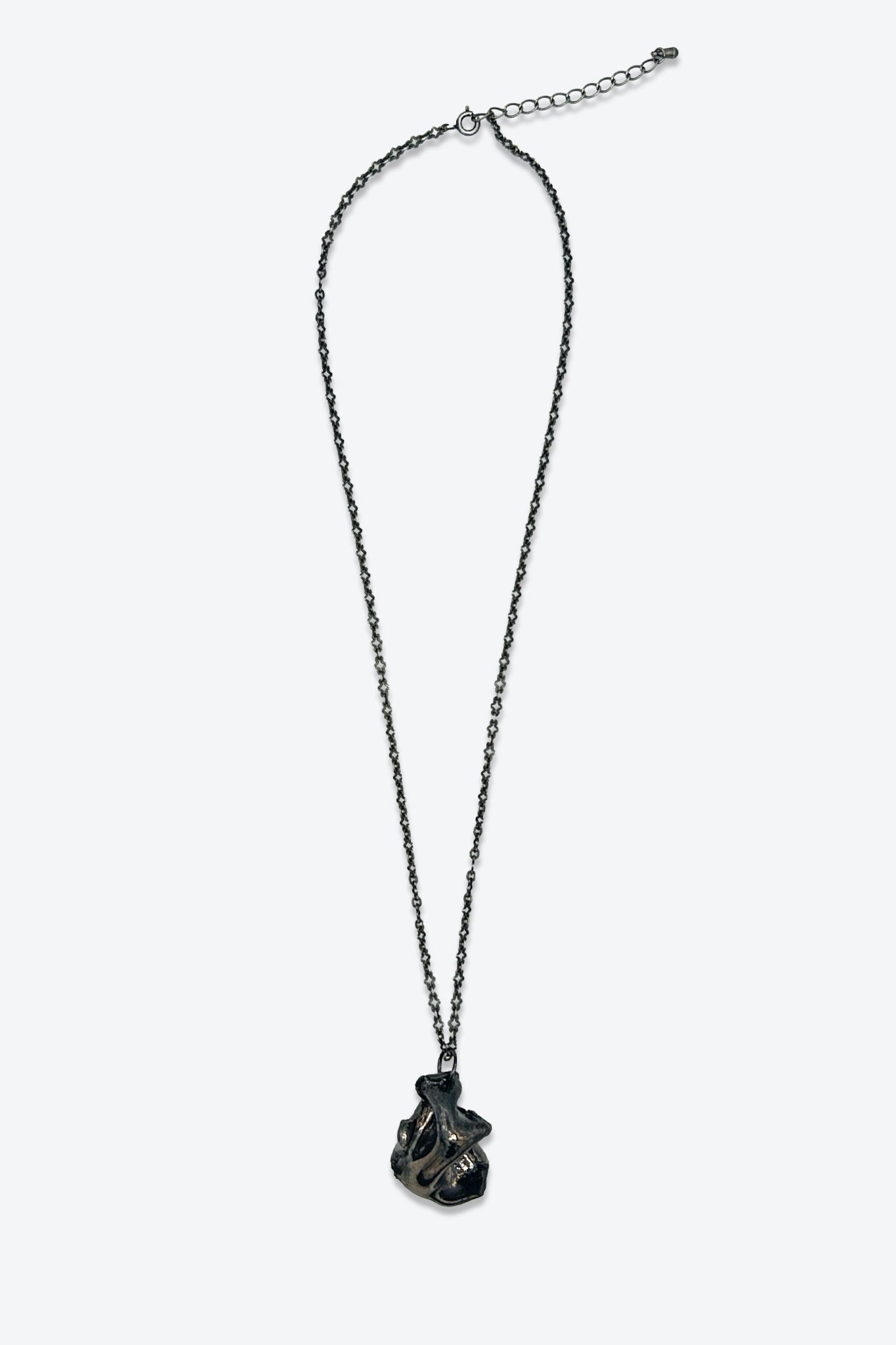 Metallic Pendant on Gunmetal Chain