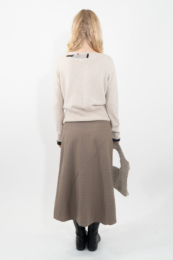 Soft Grey Boat Neck Sweater