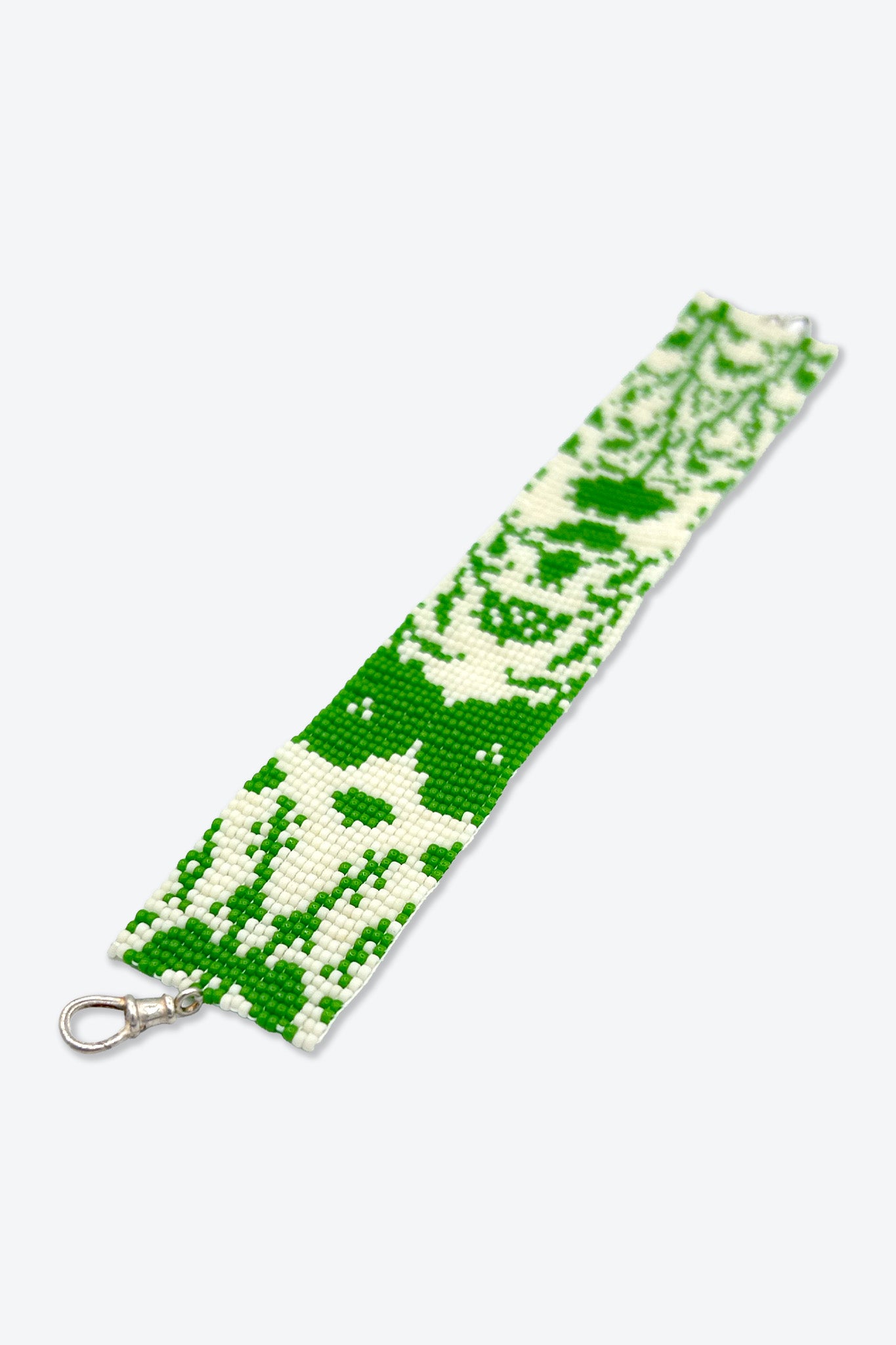 Green Roses Cuff Bracelet