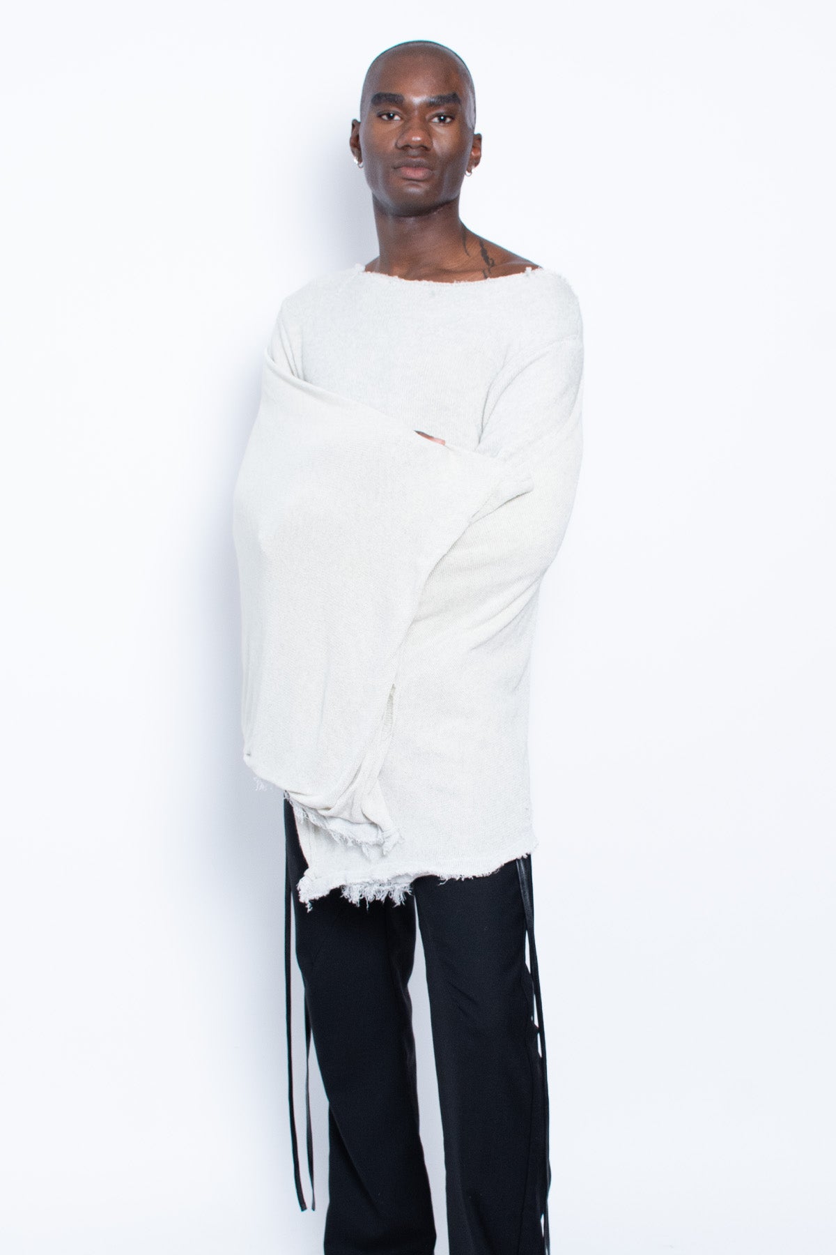 Layered Scarf Sweater