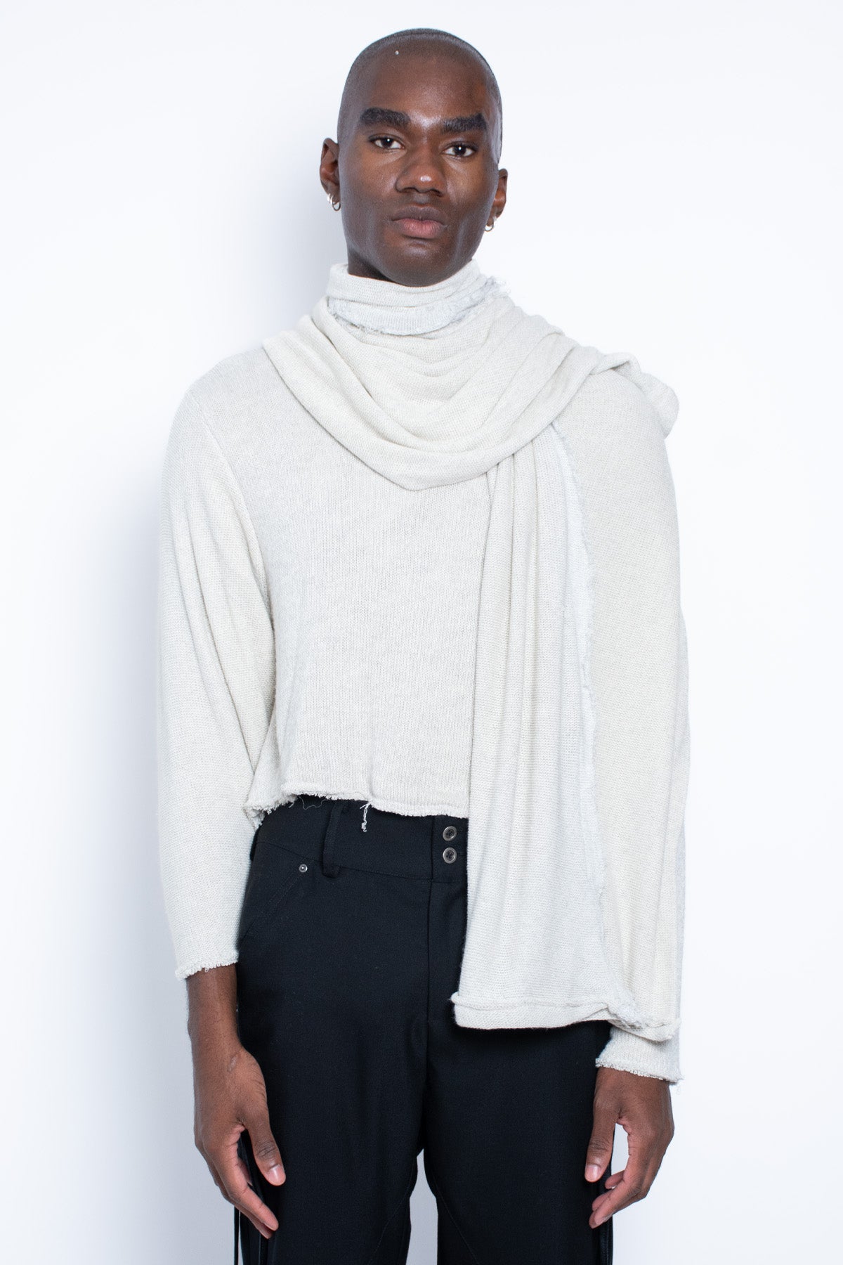 Layered Scarf Sweater