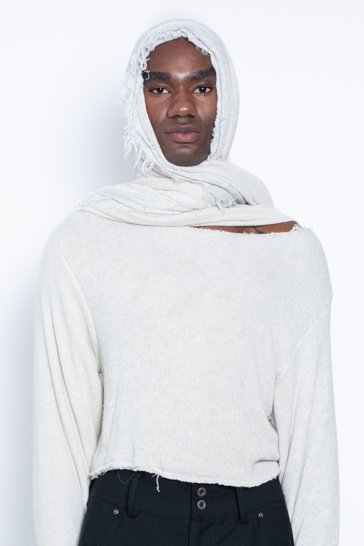 Layered Scarf Sweater