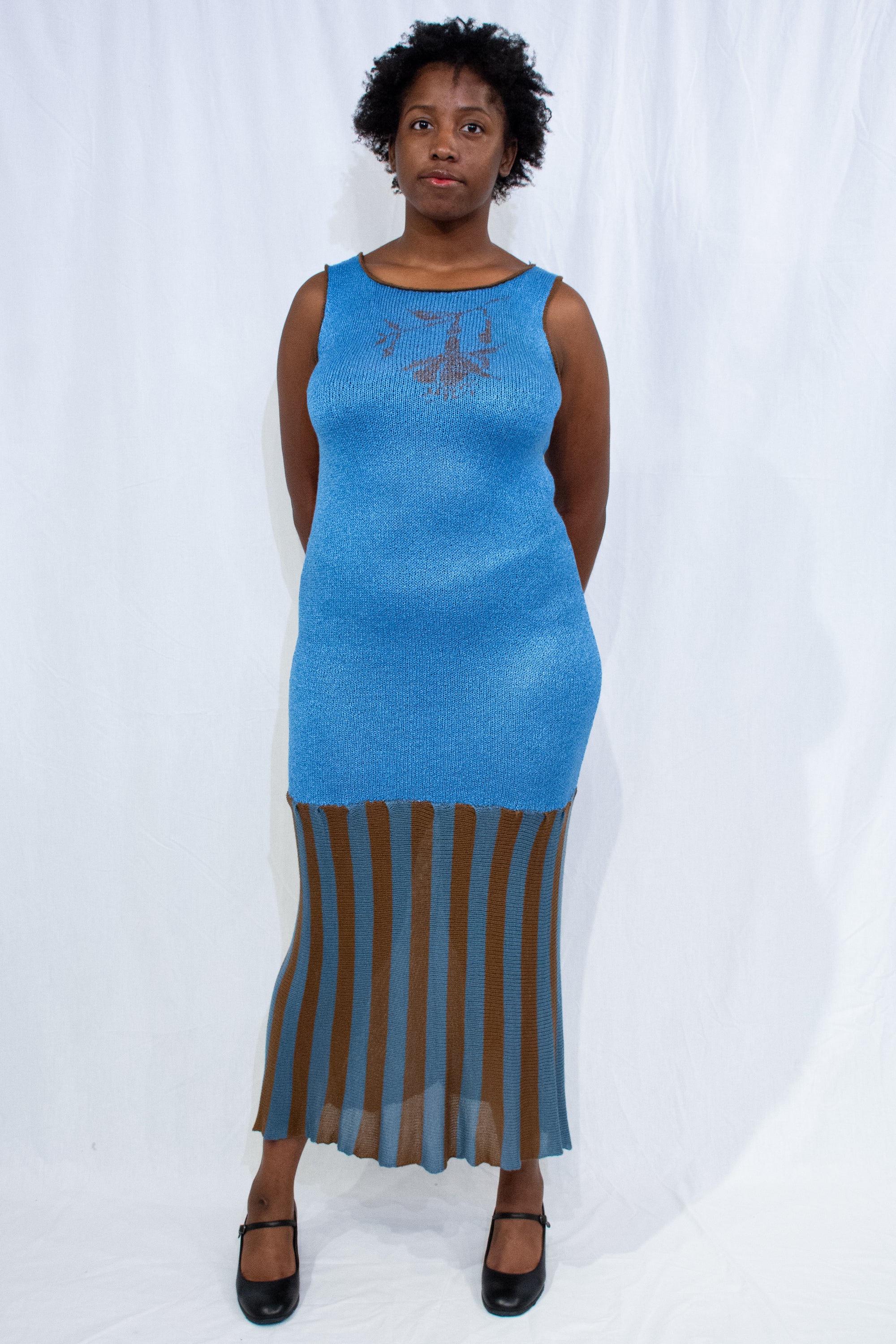Blue Knit Dress