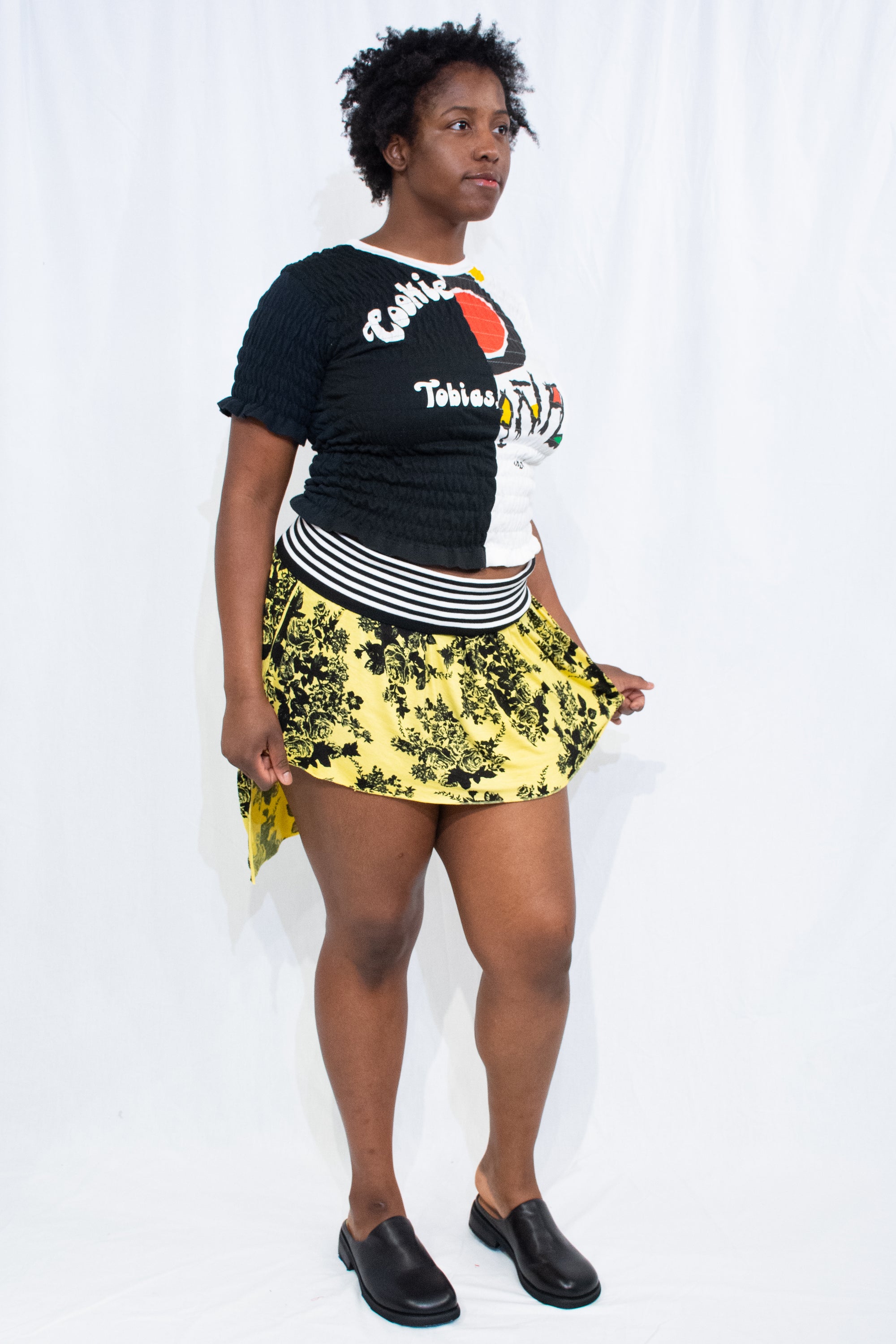 Black/White Popcorn Tee