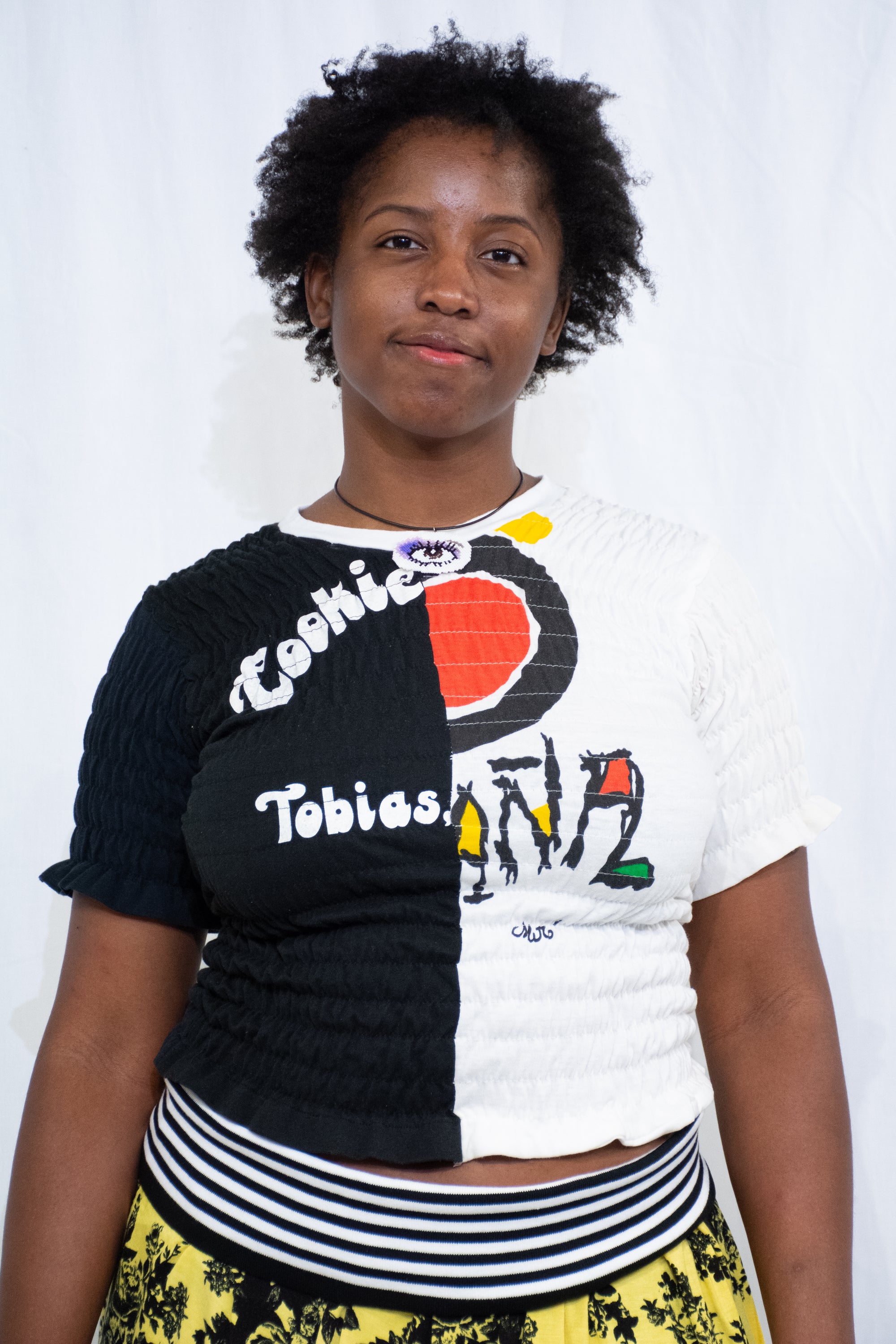 Black/White Popcorn Tee