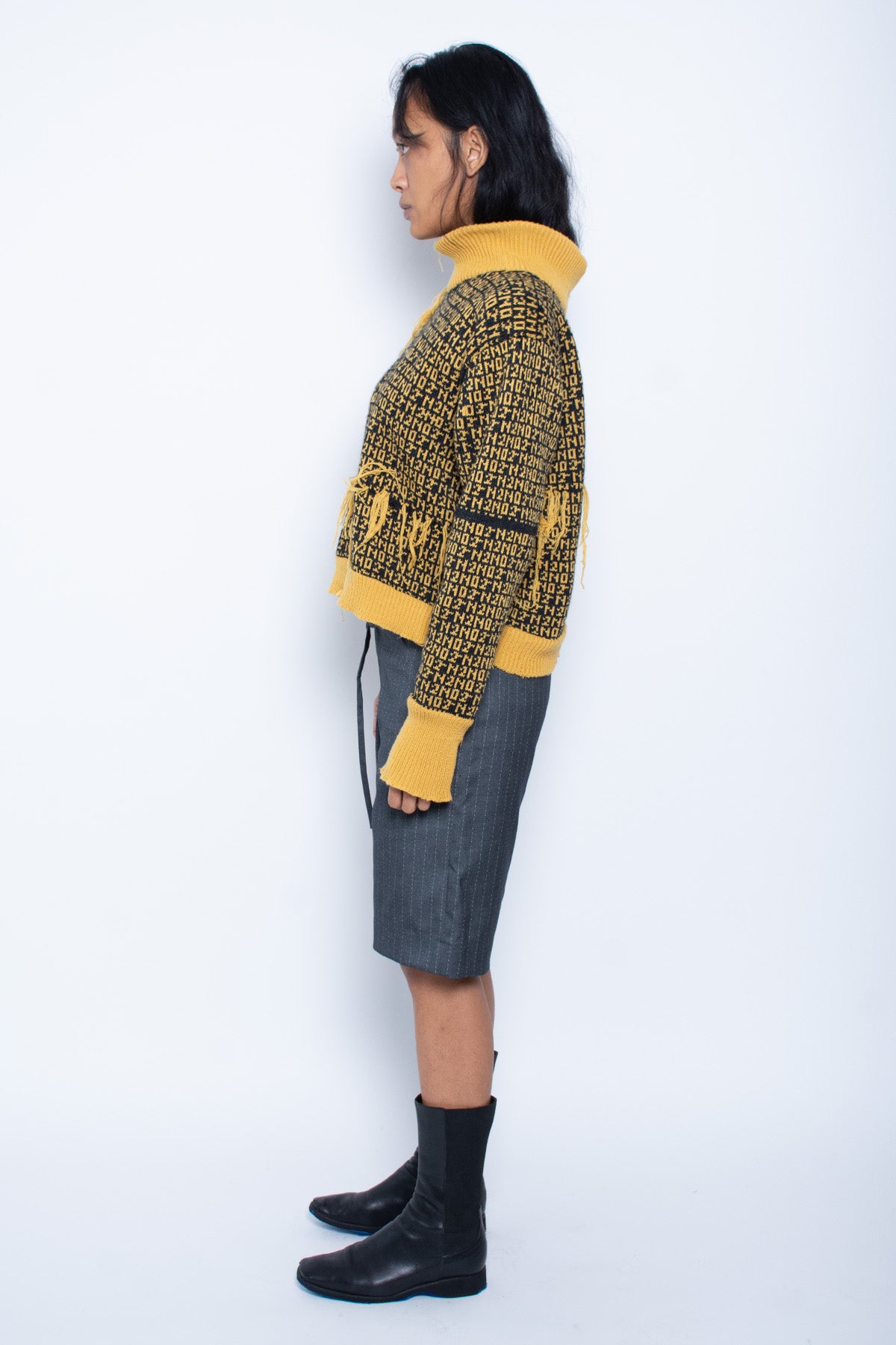 Black/Yellow Knit Sweater