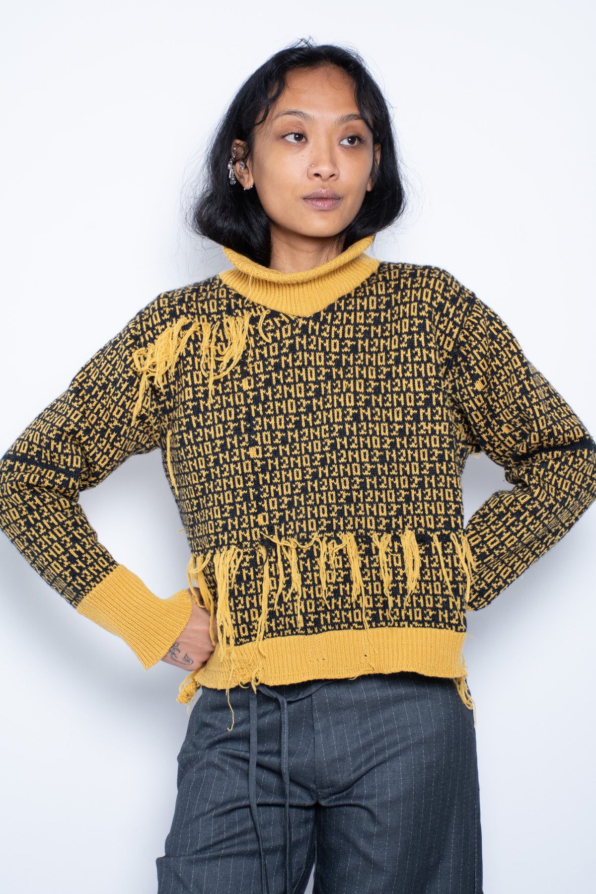 Black/Yellow Knit Sweater