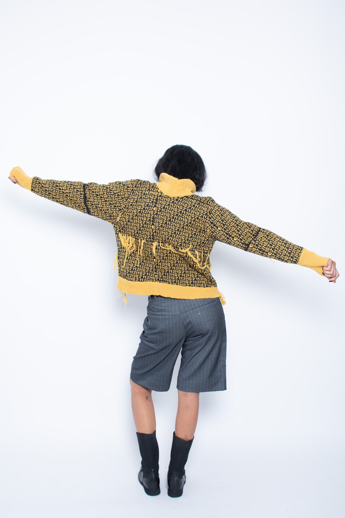 Black/Yellow Knit Sweater
