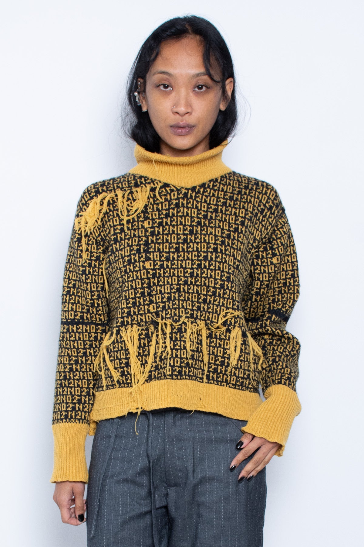 Black/Yellow Knit Sweater