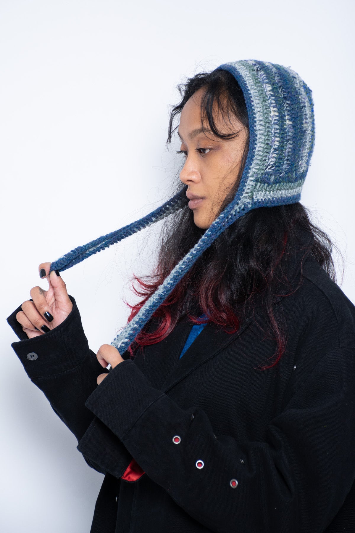 Blue Crochet Bonnet