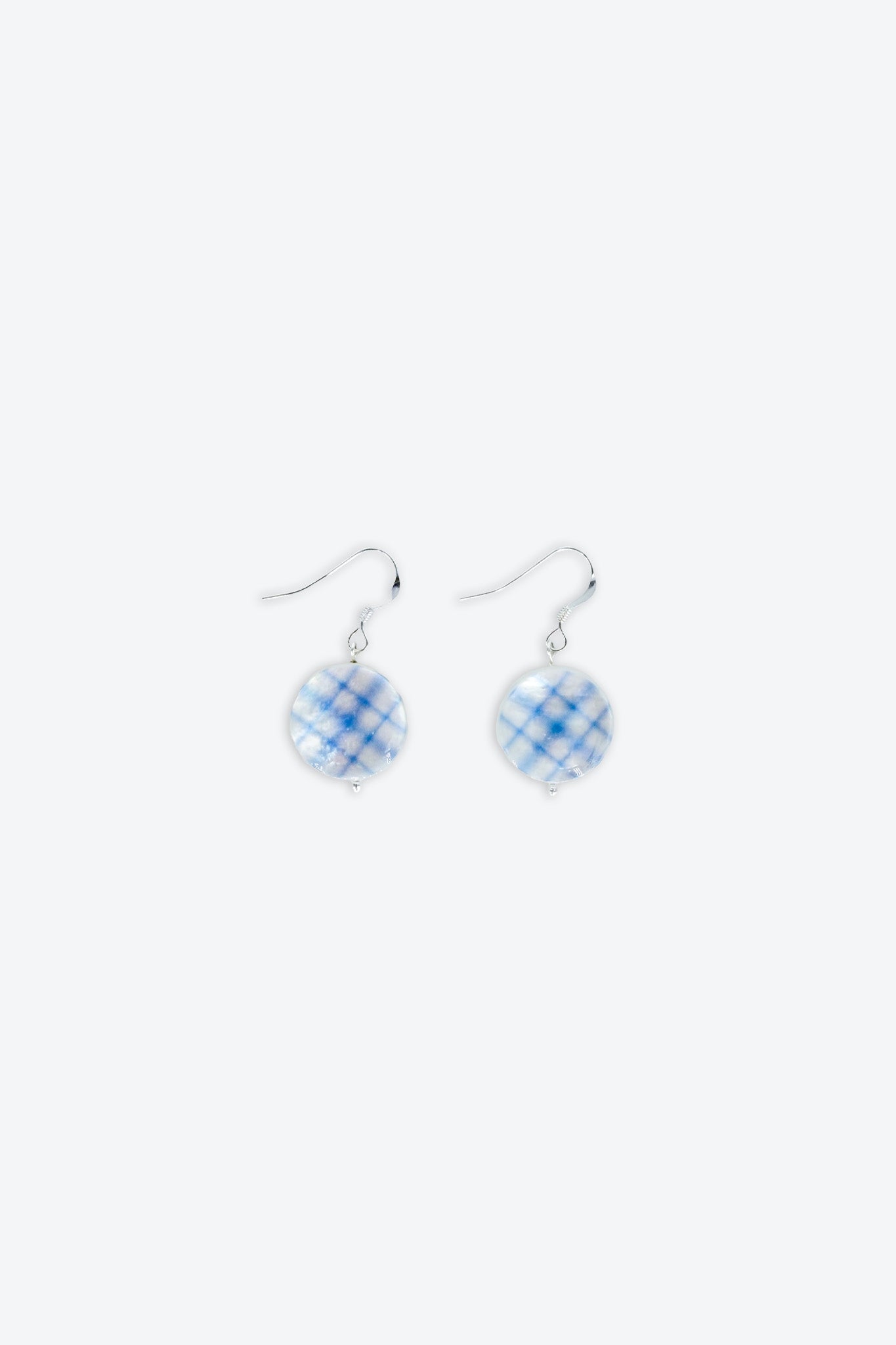 Aqua Gingham Earrings