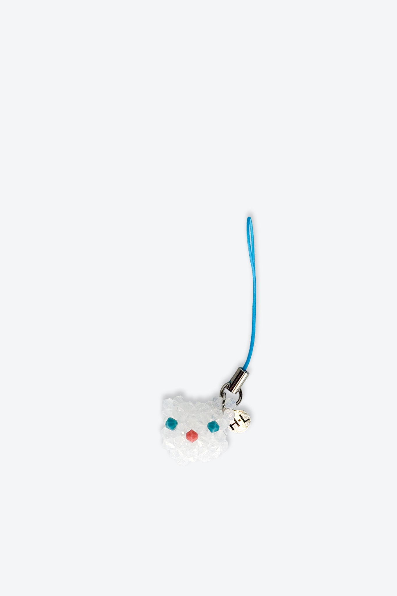 White Cat Crystal Charm