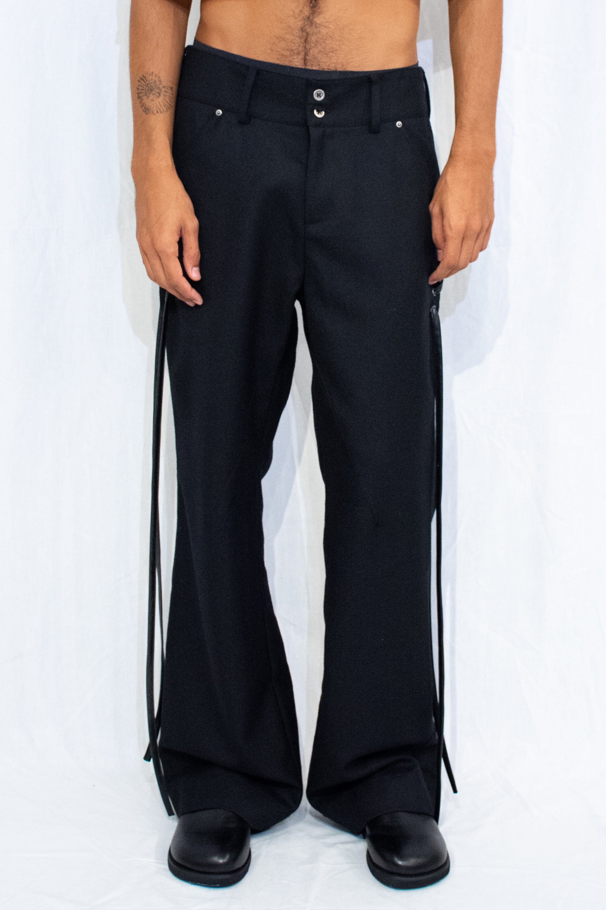 Black Pteruge Pant