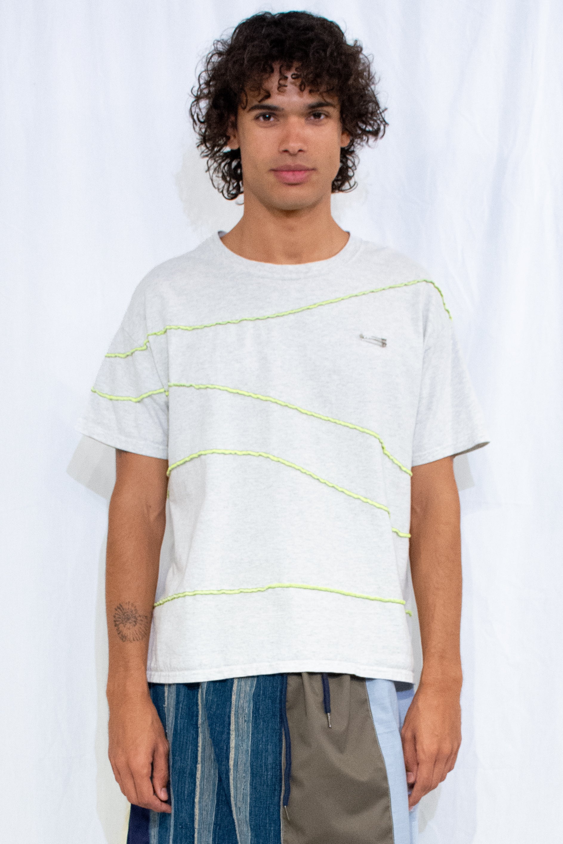 Grey Stitched T-Shirt