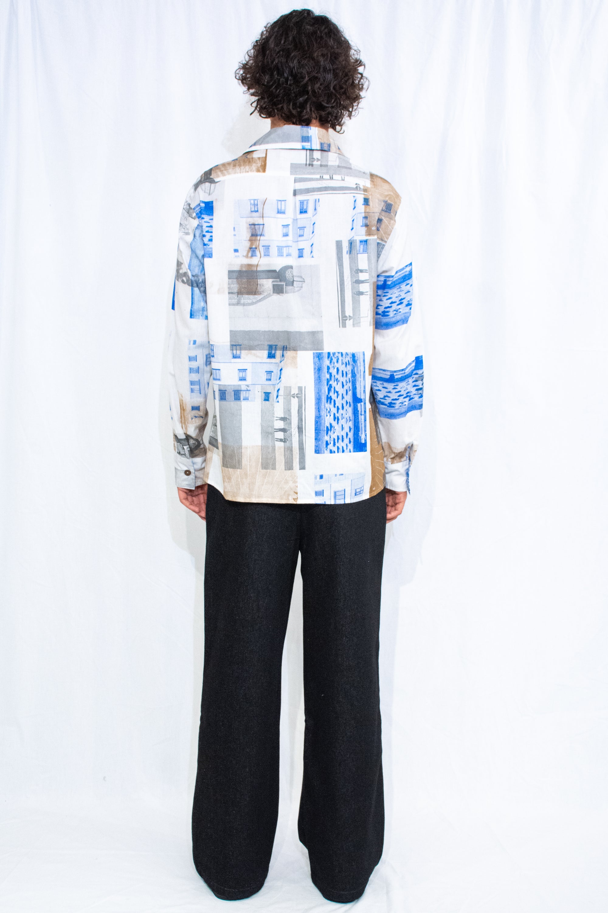 Screen Printed Button Down Shirt