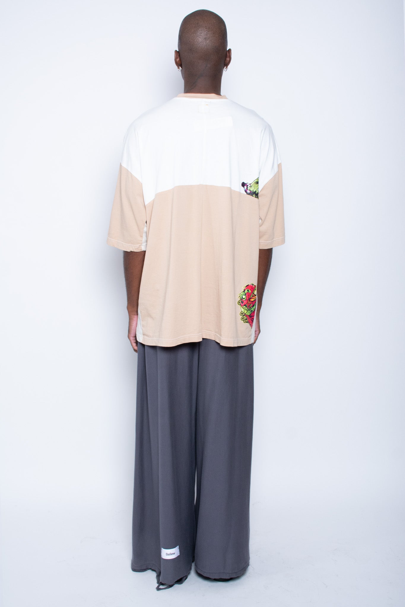 Beige Panel T-Shirt