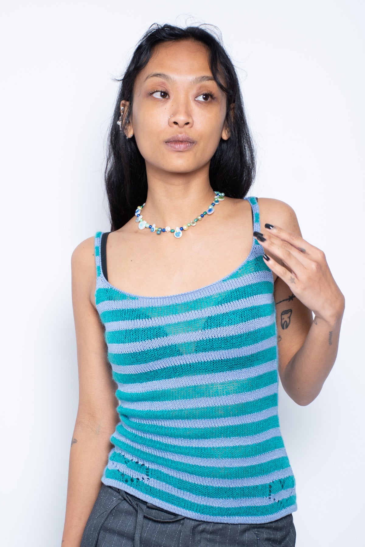 Blue/Teal Stripe Tank