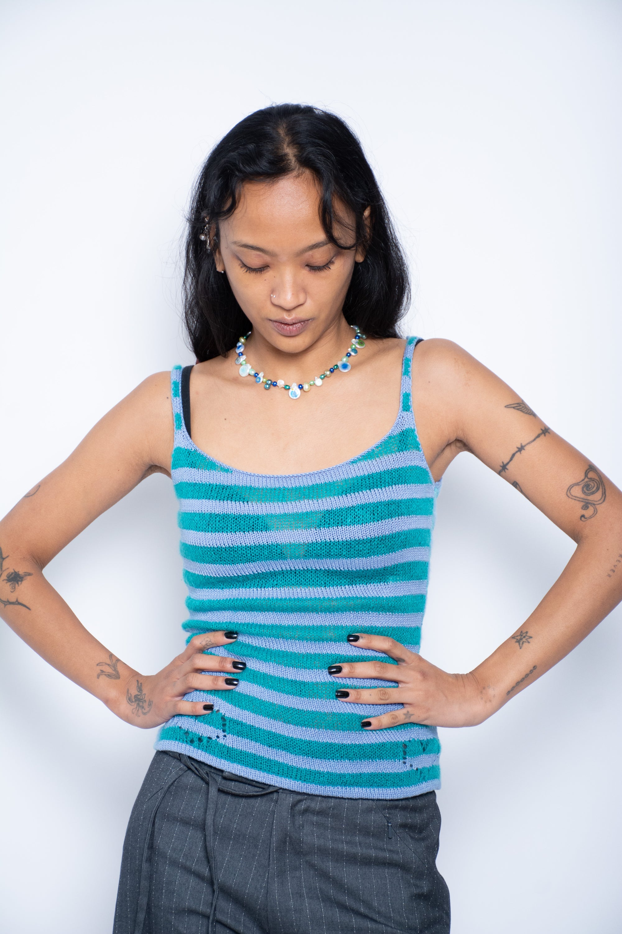 Blue/Teal Stripe Tank