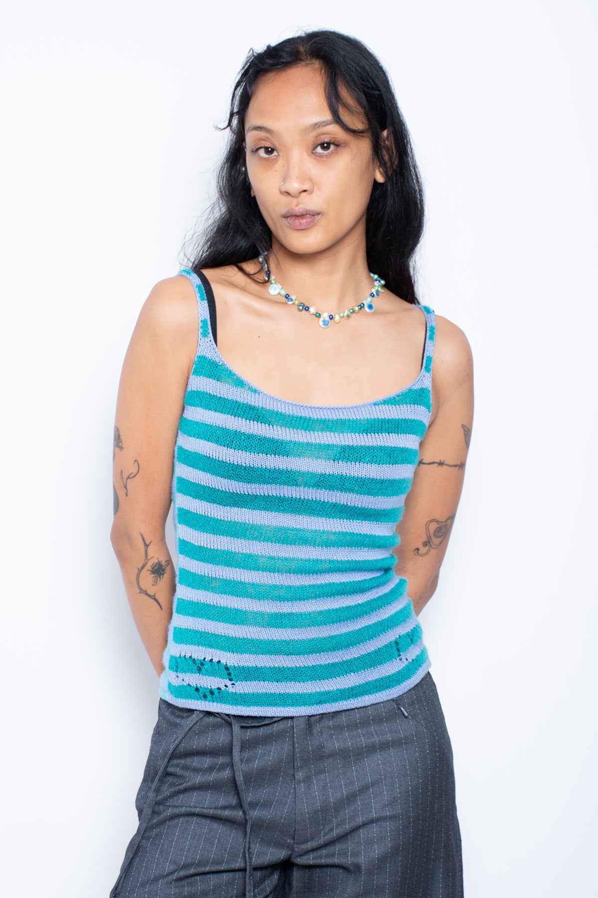 Blue/Teal Stripe Tank