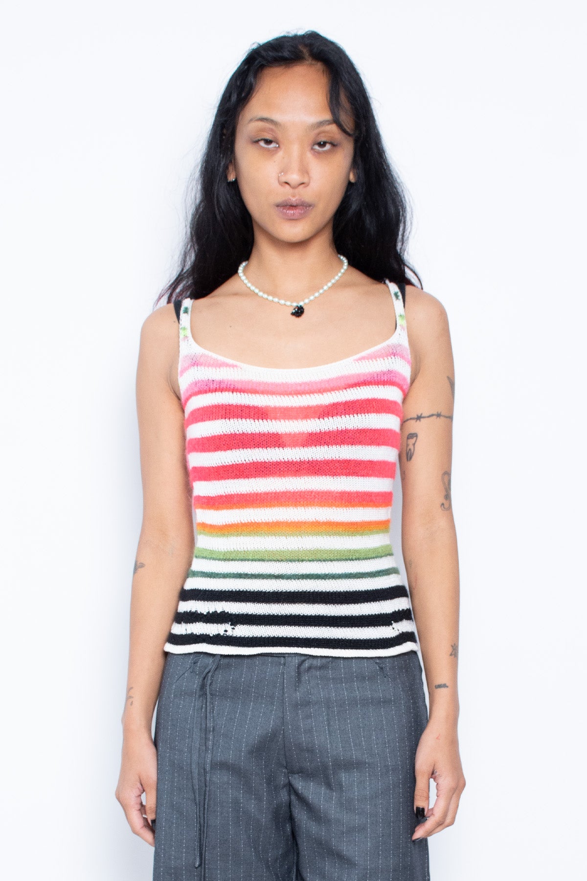 B+W Technicolor Stripe Tank