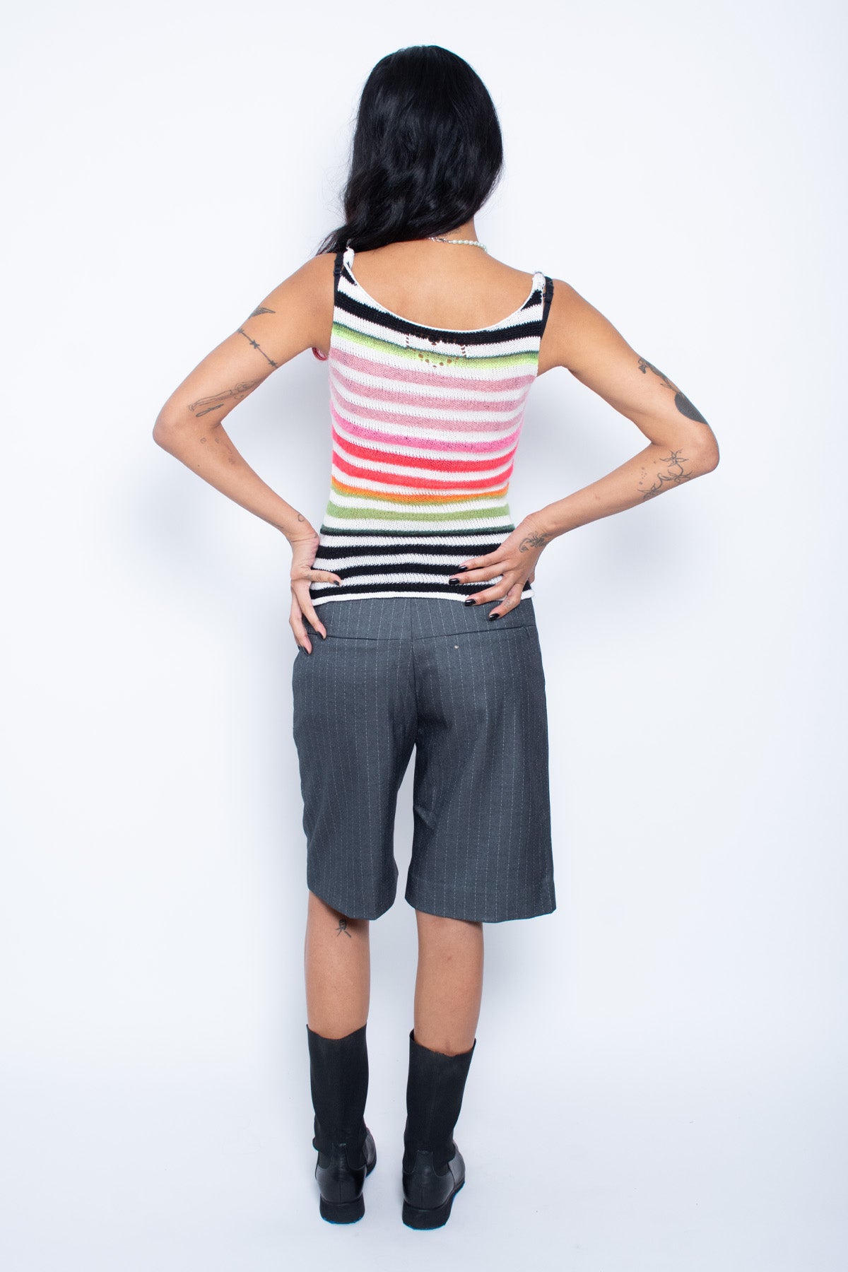 B+W Technicolor Stripe Tank