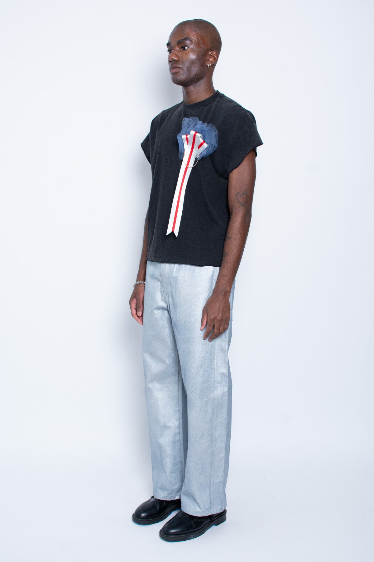 Silver Painted Forever Denim Pant