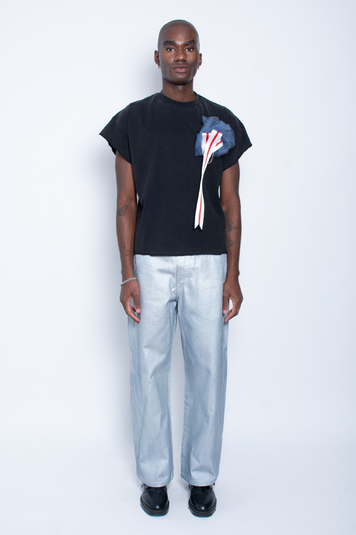 Silver Painted Forever Denim Pant