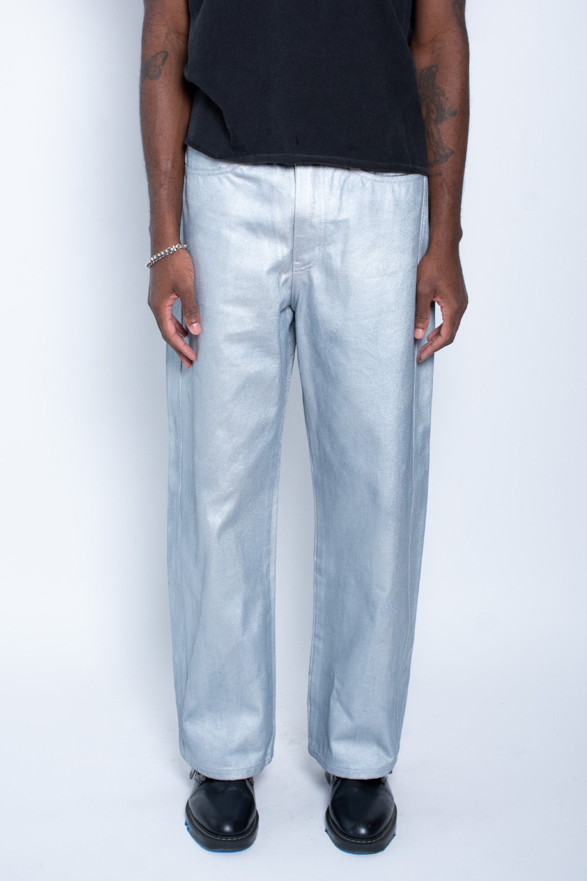 Silver Painted Forever Denim Pant