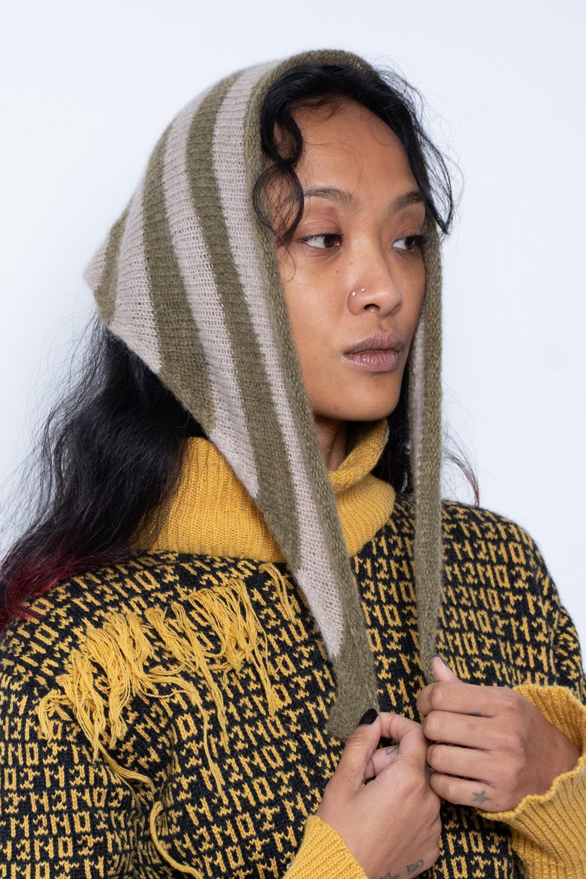 Striped Triangle Scarf