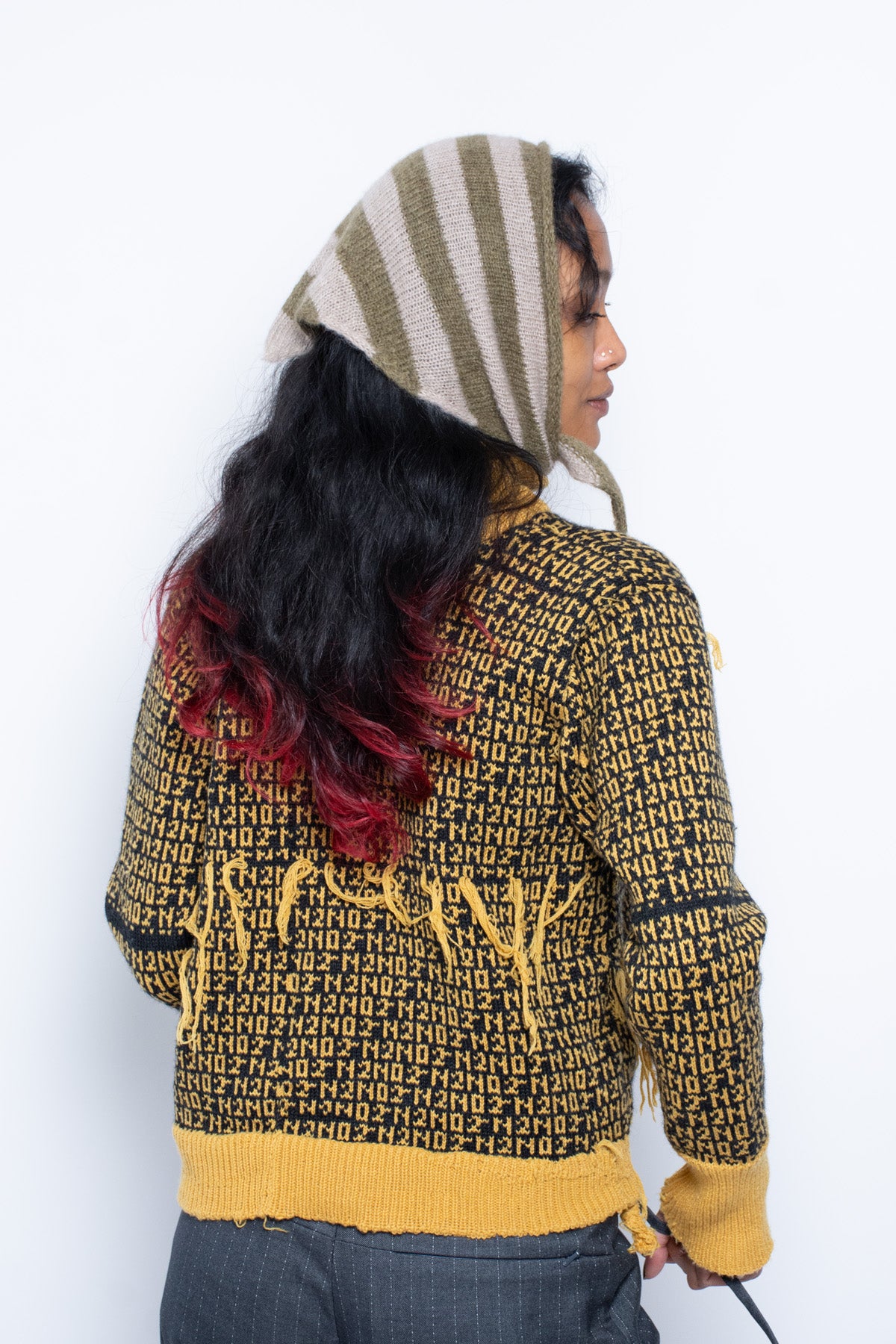 Striped Triangle Scarf