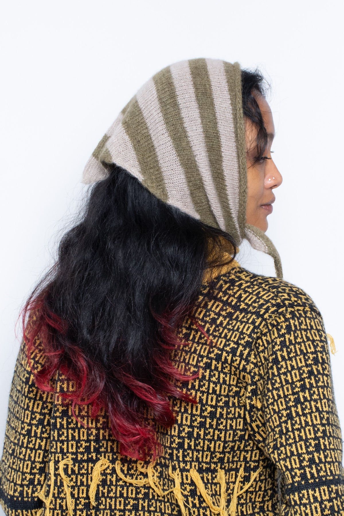 Striped Triangle Scarf