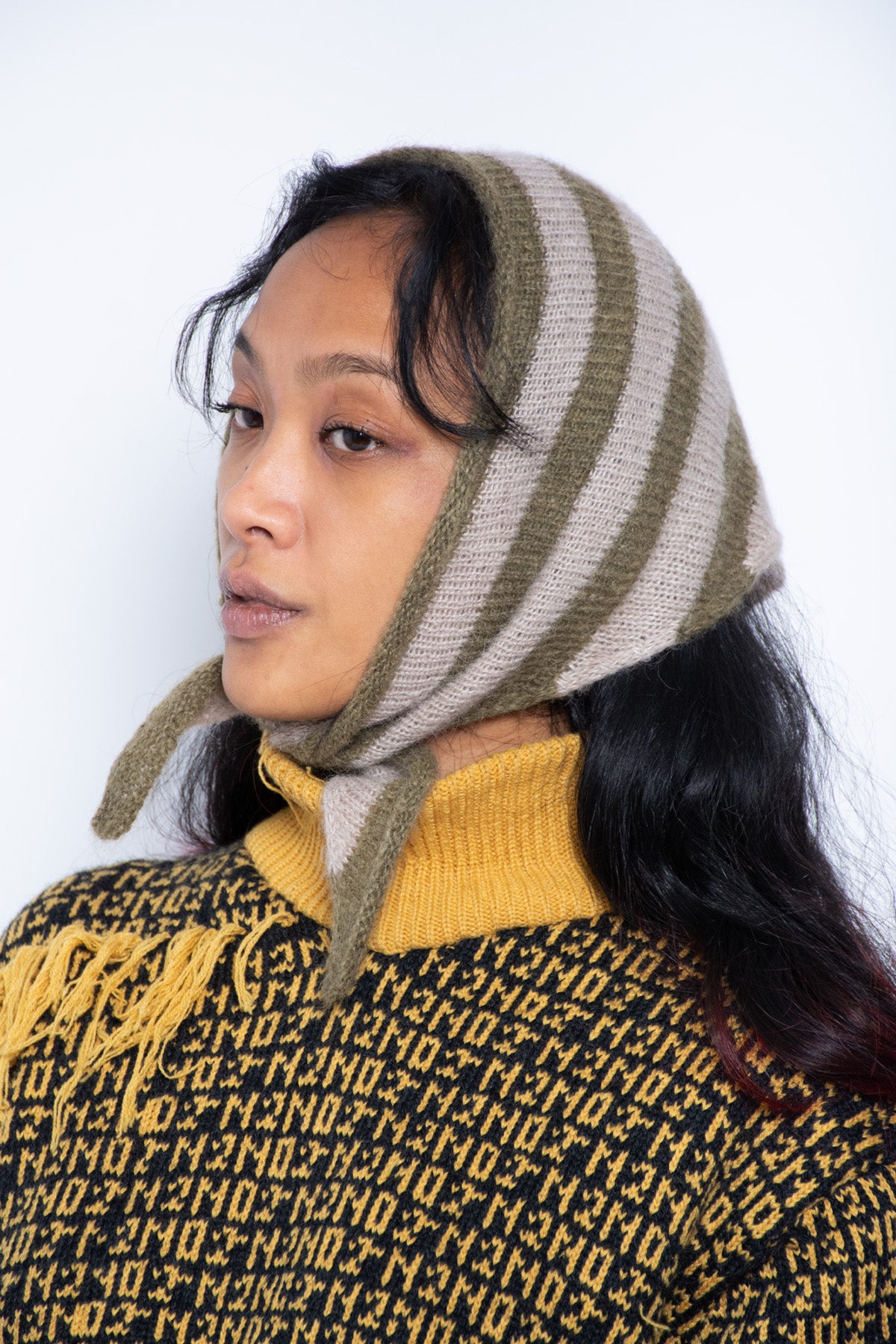 Striped Triangle Scarf