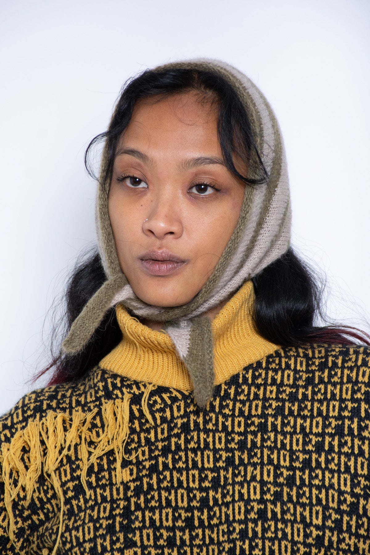 Striped Triangle Scarf