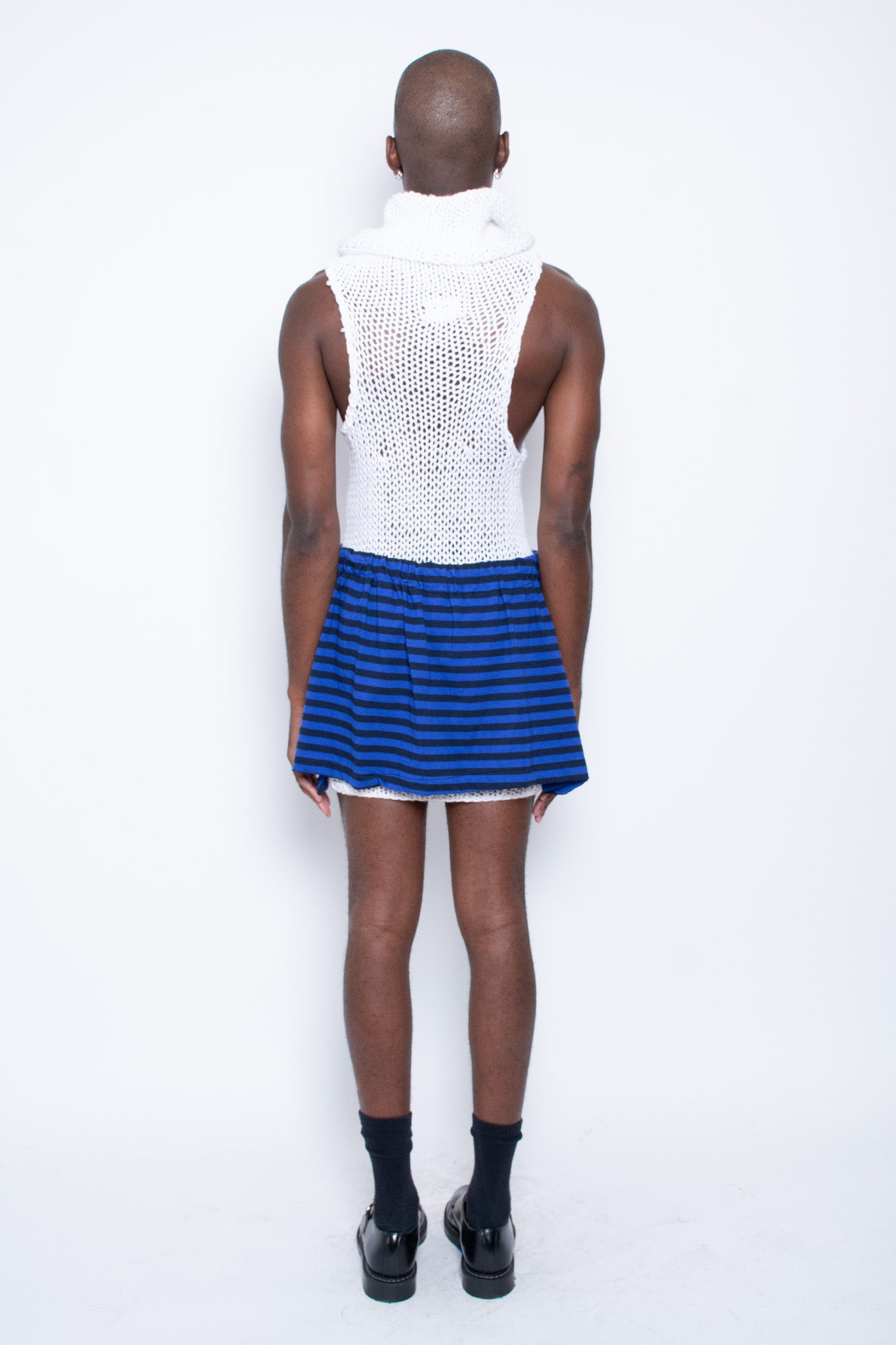 Blue Striped Mini Skirt