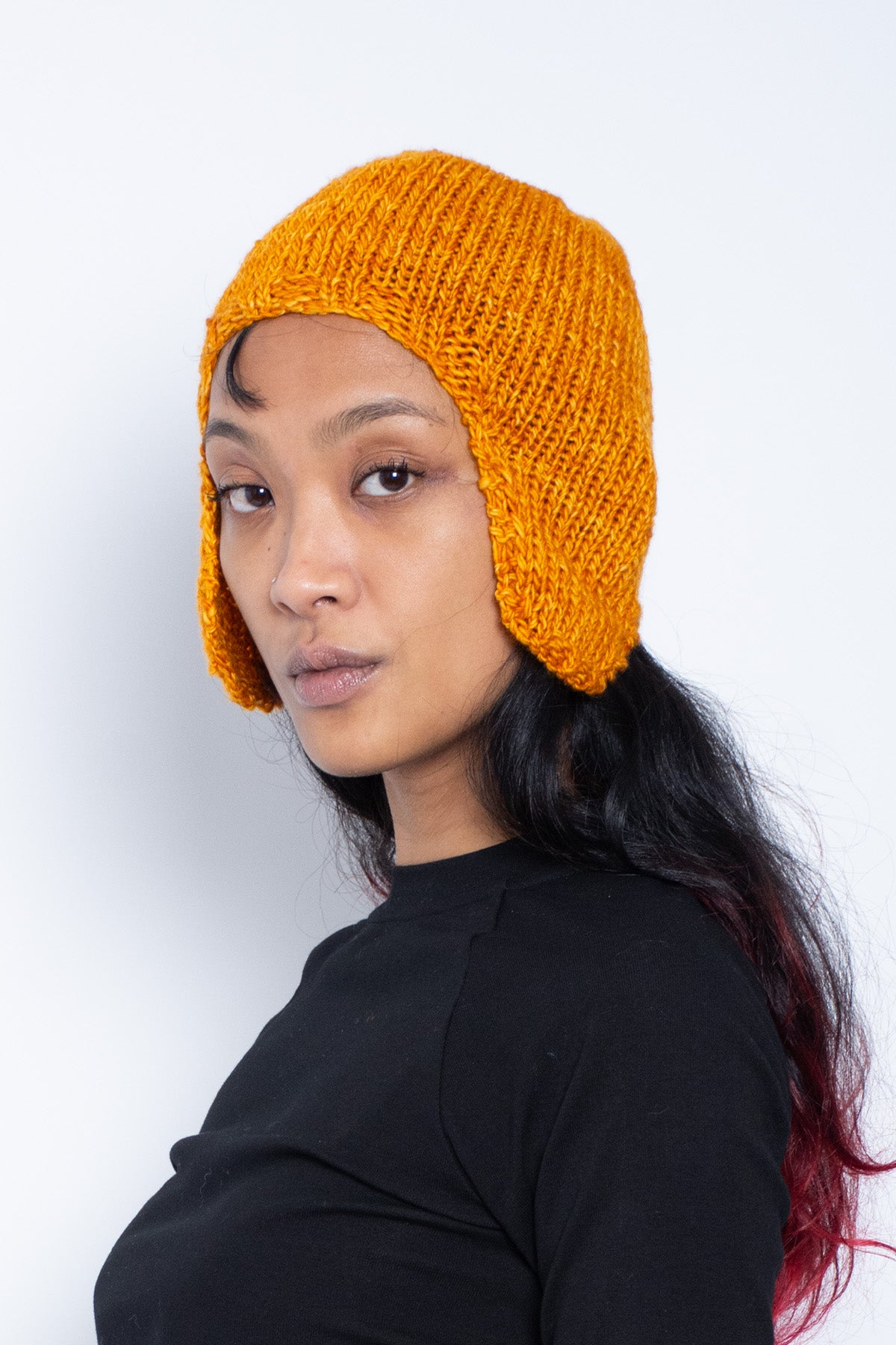 Marigold Knit Ear Flap Hat