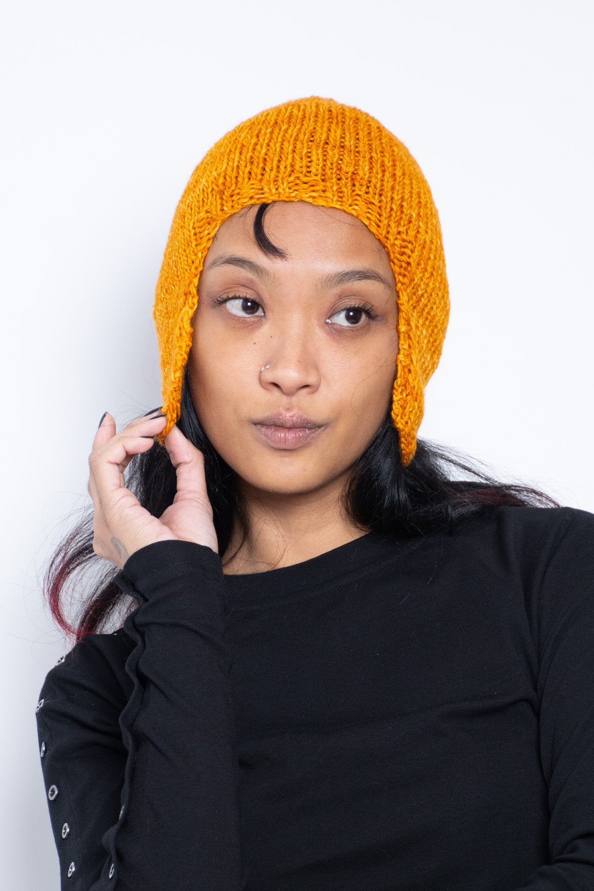 Marigold Knit Ear Flap Hat