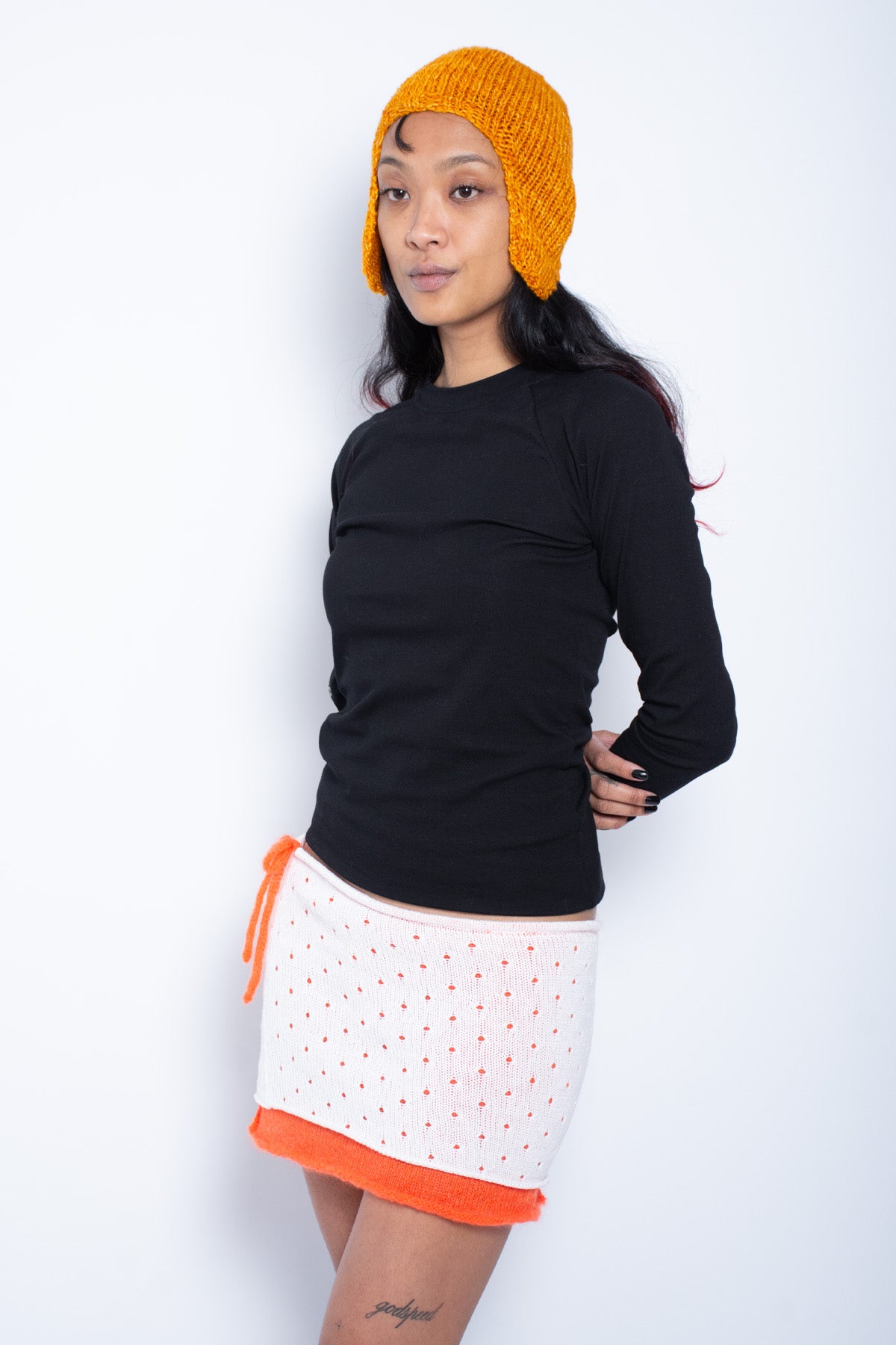 Marigold Knit Ear Flap Hat