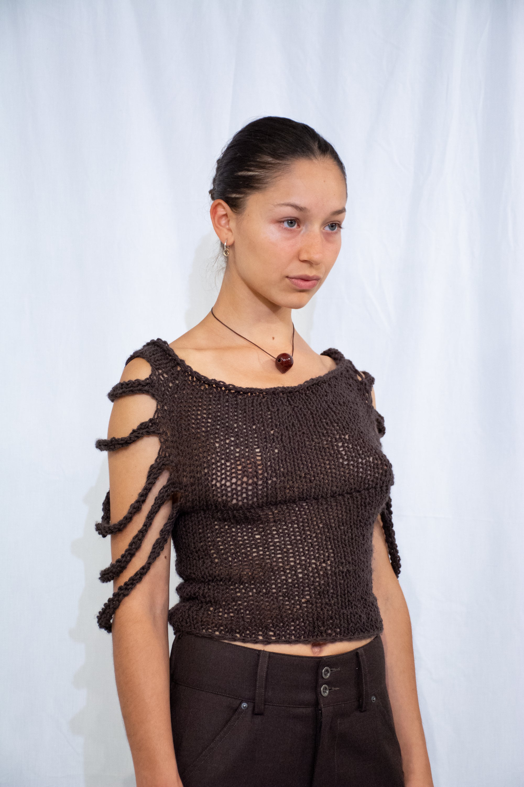 Synph17 Brown Knit Top