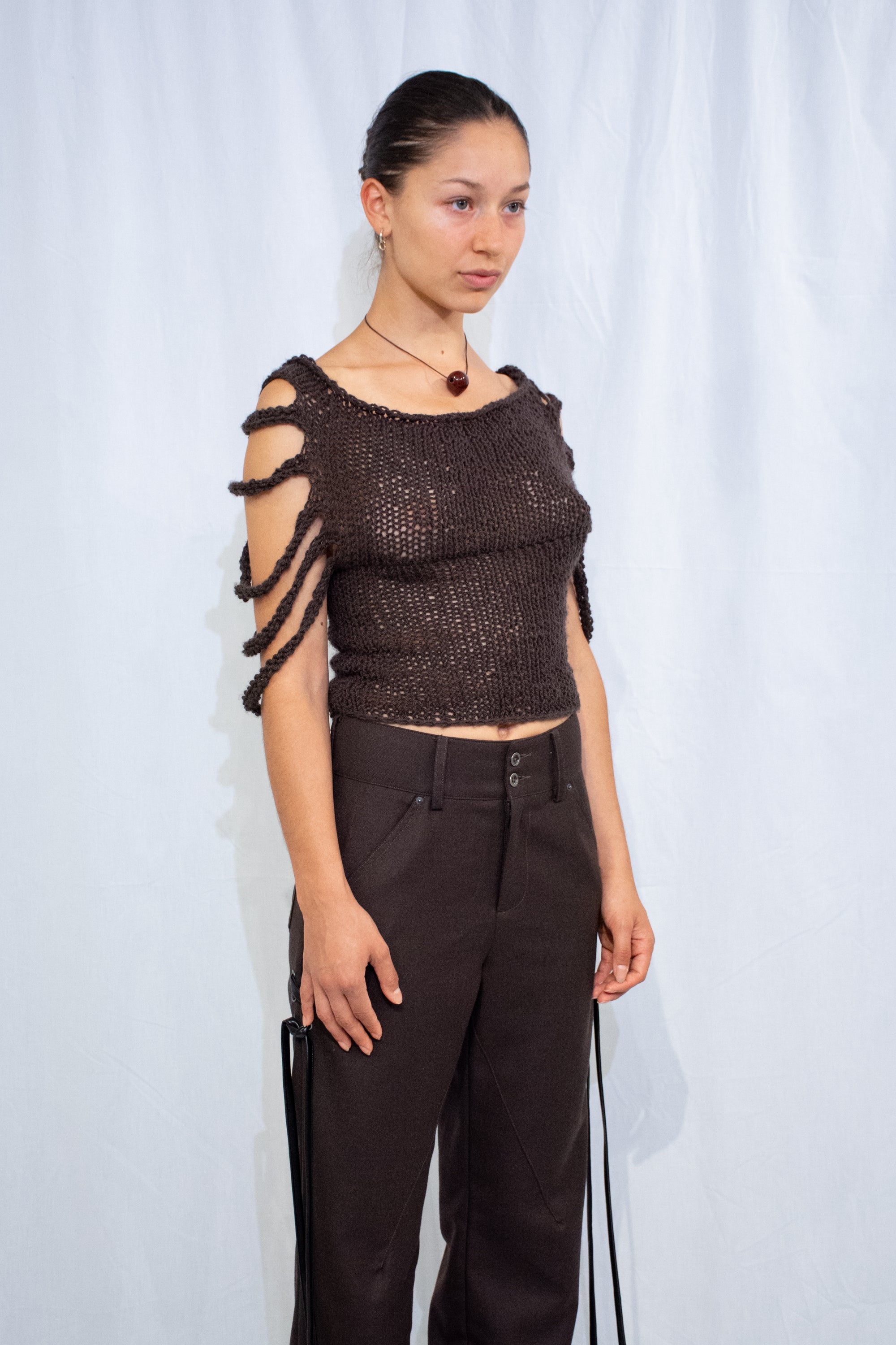 Synph17 Brown Knit Top