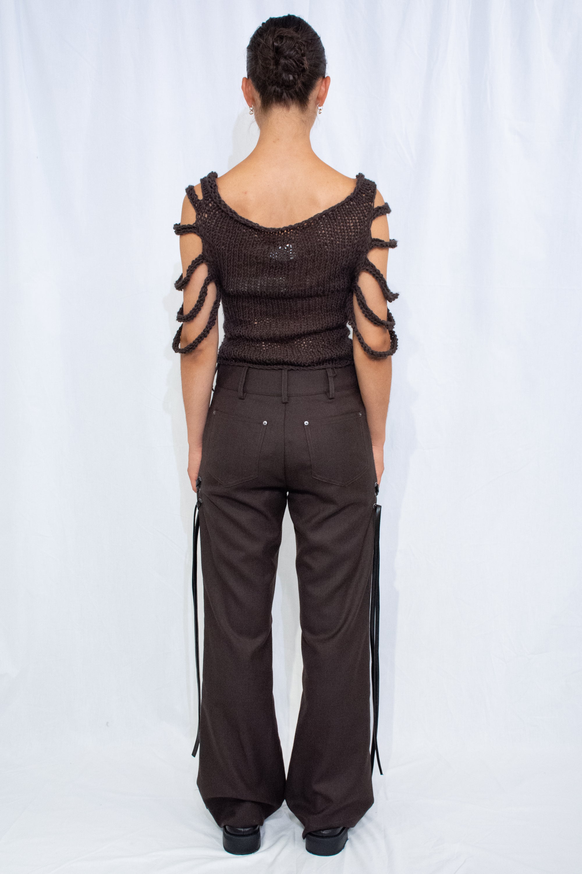 Burrough Brown Pteruge Pant