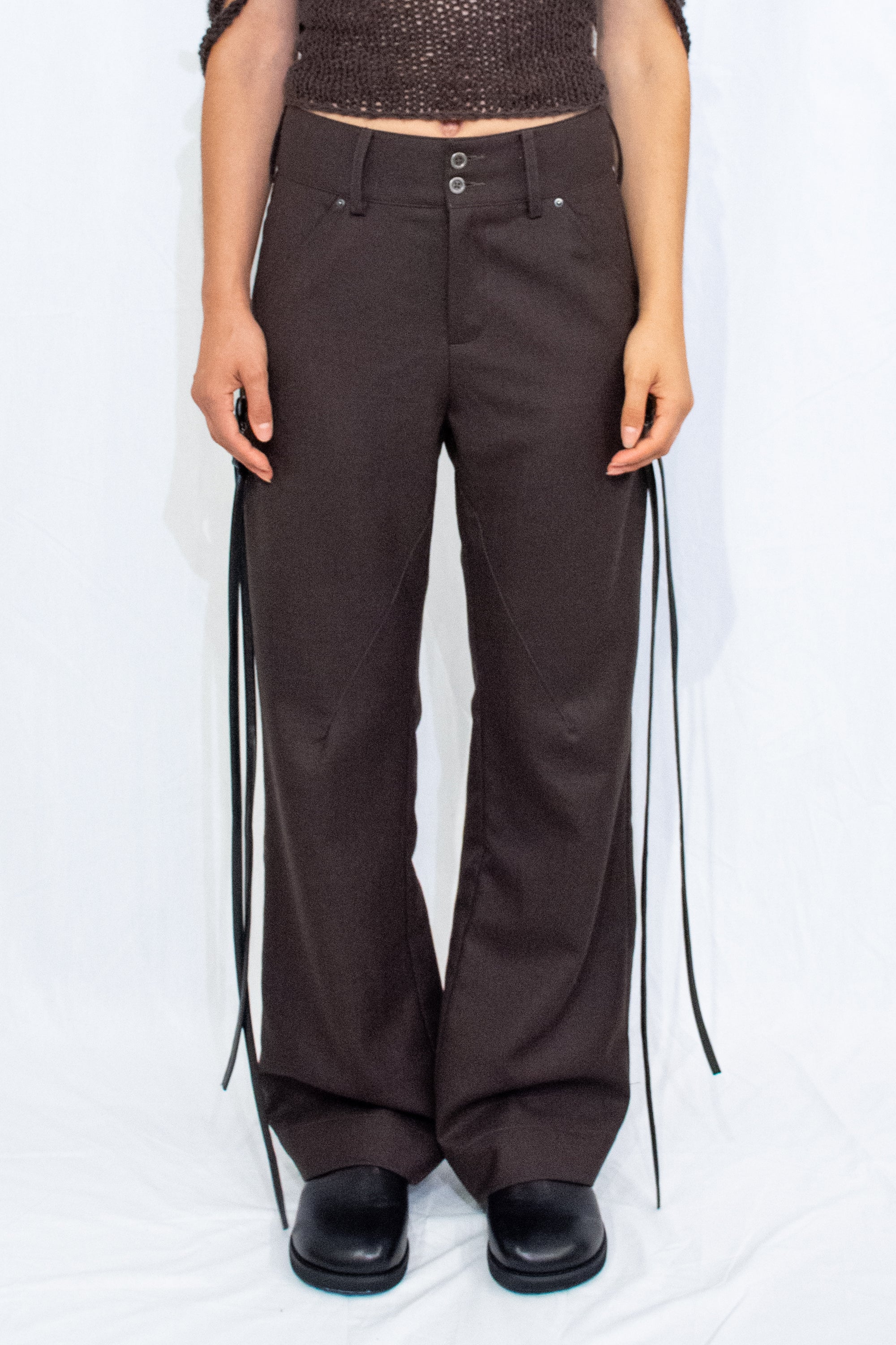 Burrough Brown Pteruge Pant