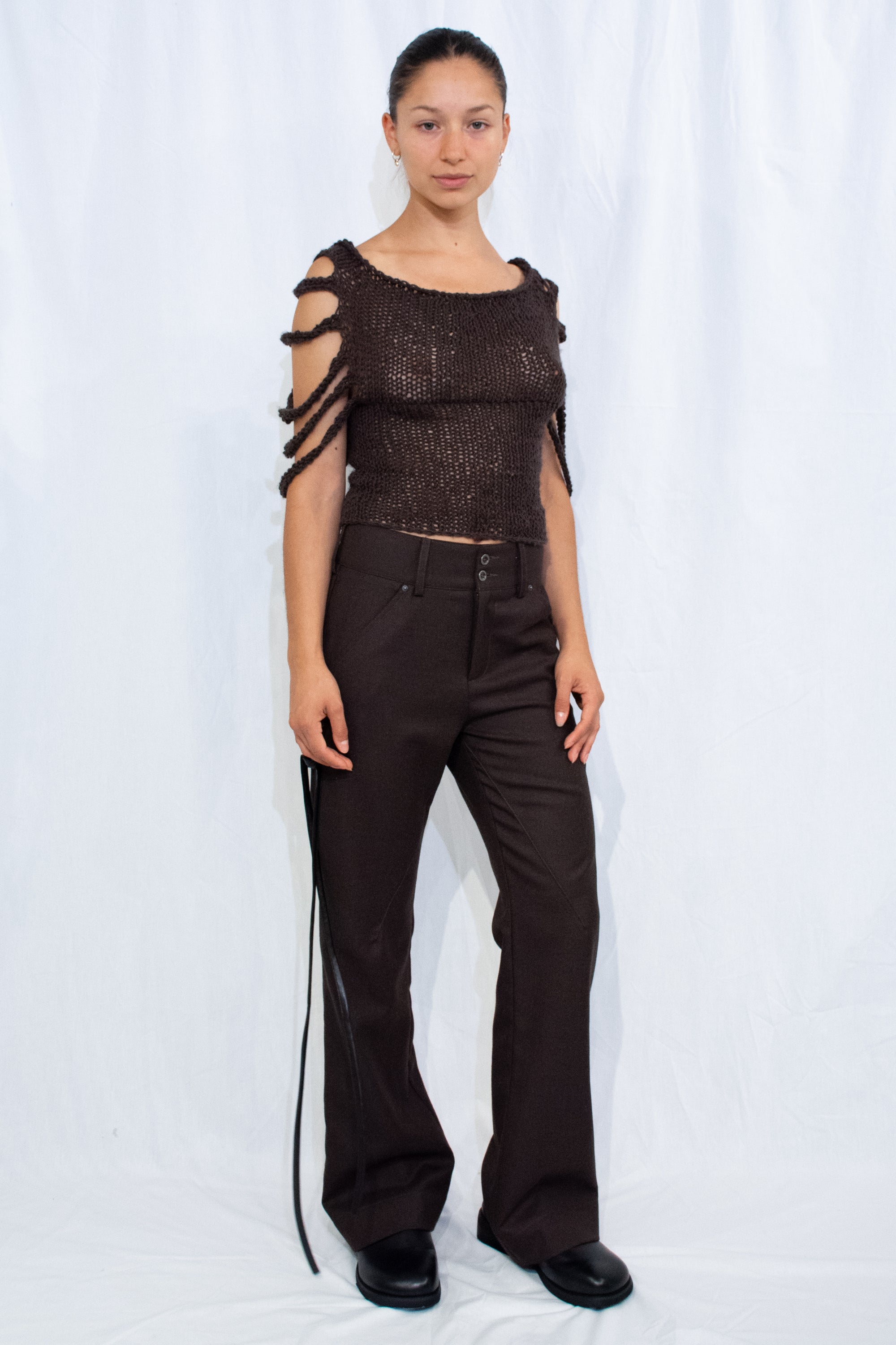 Burrough Brown Pteruge Pant