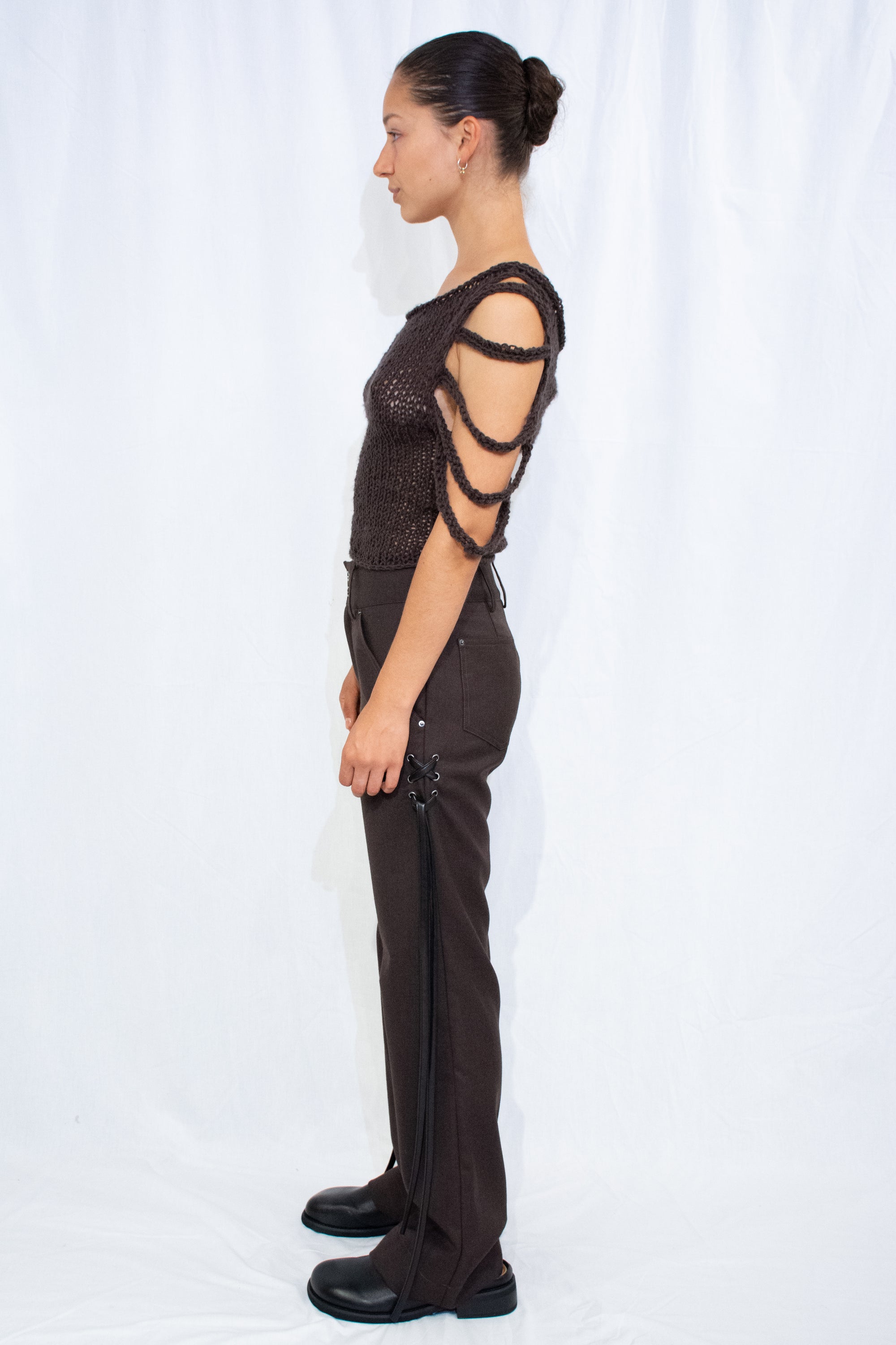 Burrough Brown Pteruge Pant
