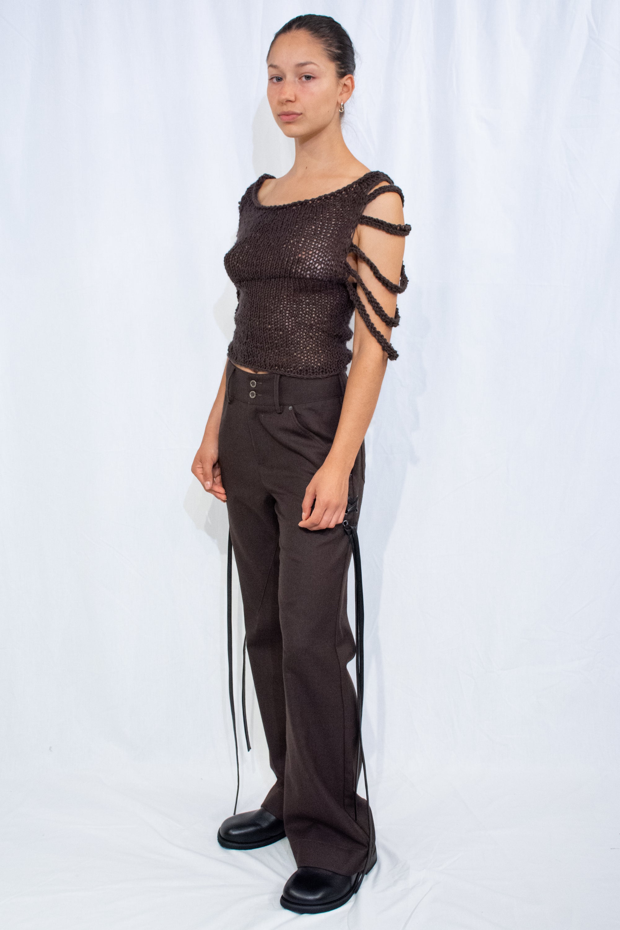 Burrough Brown Pteruge Pant