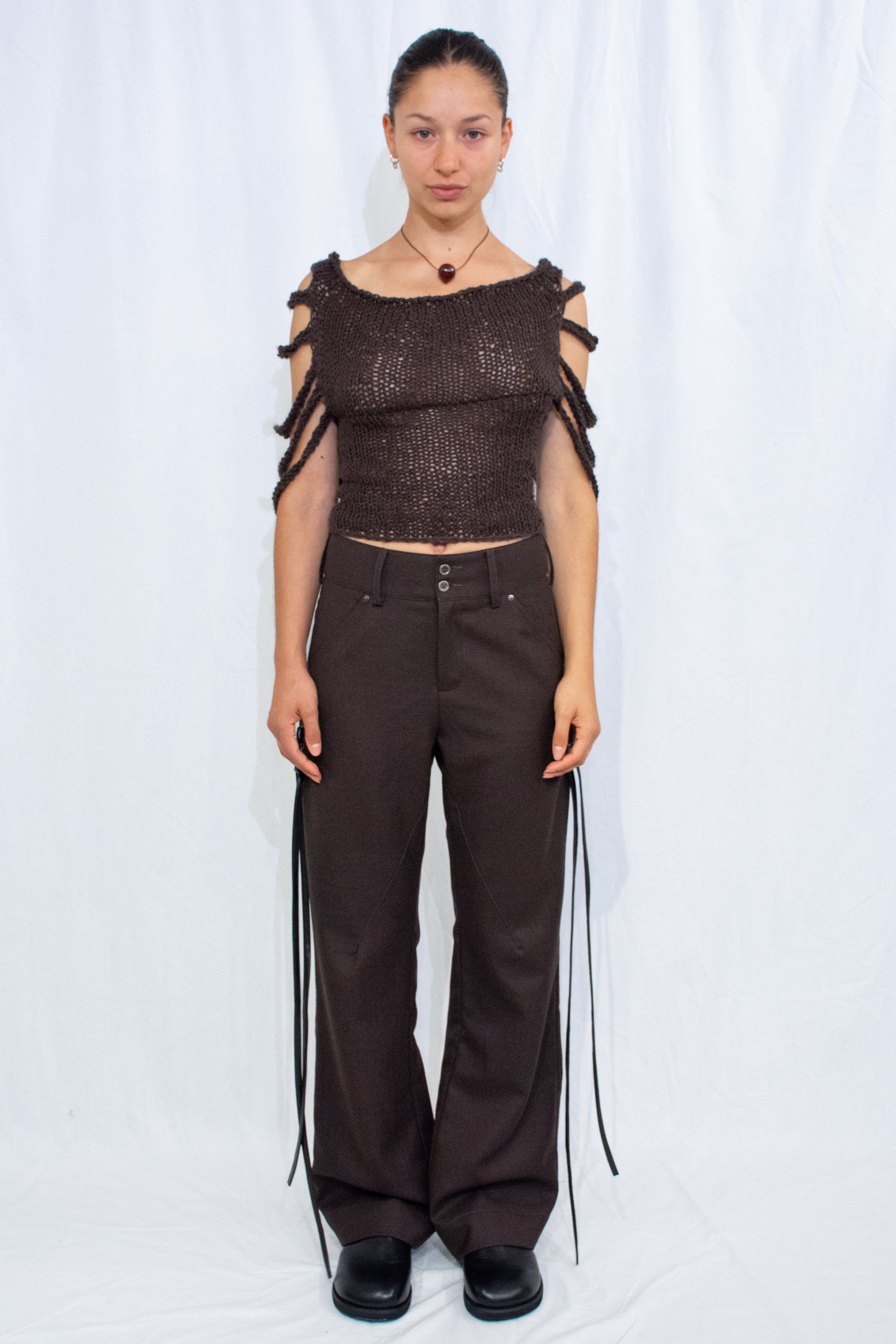 Burrough Brown Pteruge Pant